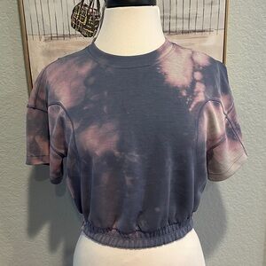 lululemon athletica Sz 4 Softstream Gathered Tie-Dye Crop Top • NEW!